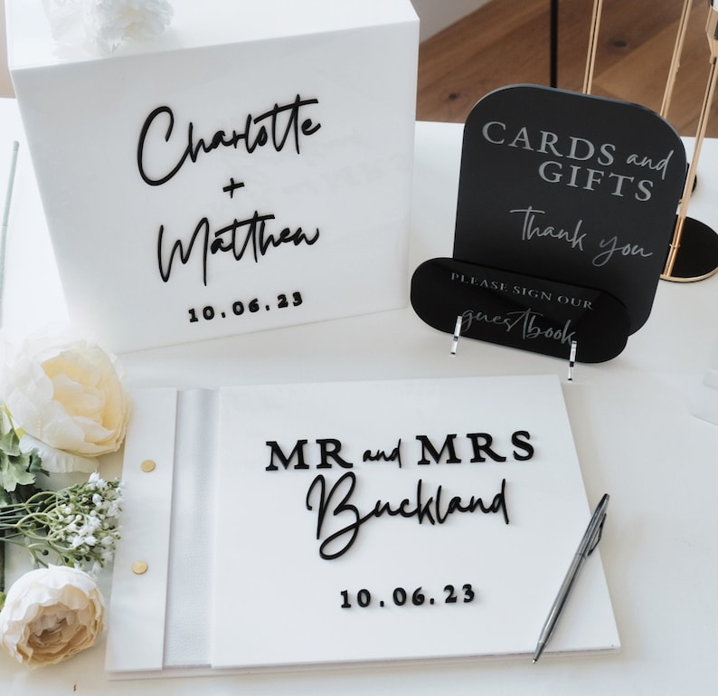 Wedding Card Box - กล่องการ์ดสีขาวสำหรับงานแต่งงาน 3 มิติ แบบกำหนดเองได้ สมุดอวยพรงานแต่งงานสีใดก็ได้ การ์ดและของขวัญที่ออกแบบเองสำหรับตกแต่งงานแต่งงาน