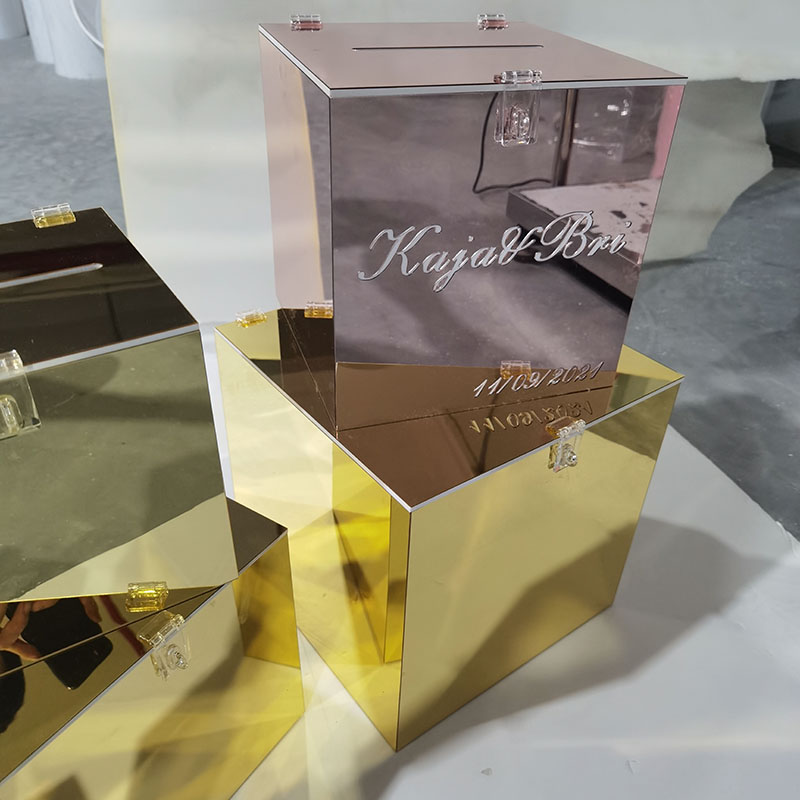 Wedding Card Box - กล่องใส่การ์ดแต่งงานอะคริลิคดีไซน์ทันสมัย กล่องใส่การ์ดแต่งงาน ของตกแต่งงานแต่งงาน ขายดี
