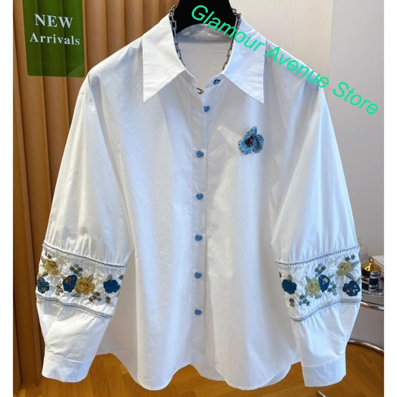 เสื้อเชิ้ตปักลายสีขาวคุณภาพสูง - Good Floral & Wedding Decor Supply บทวิจารณ์และราคา