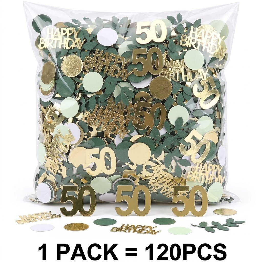กระดาษโปรยวันเกิดสีทอง 120 ชิ้ - Table Number Gold บทวิจารณ์และราคา