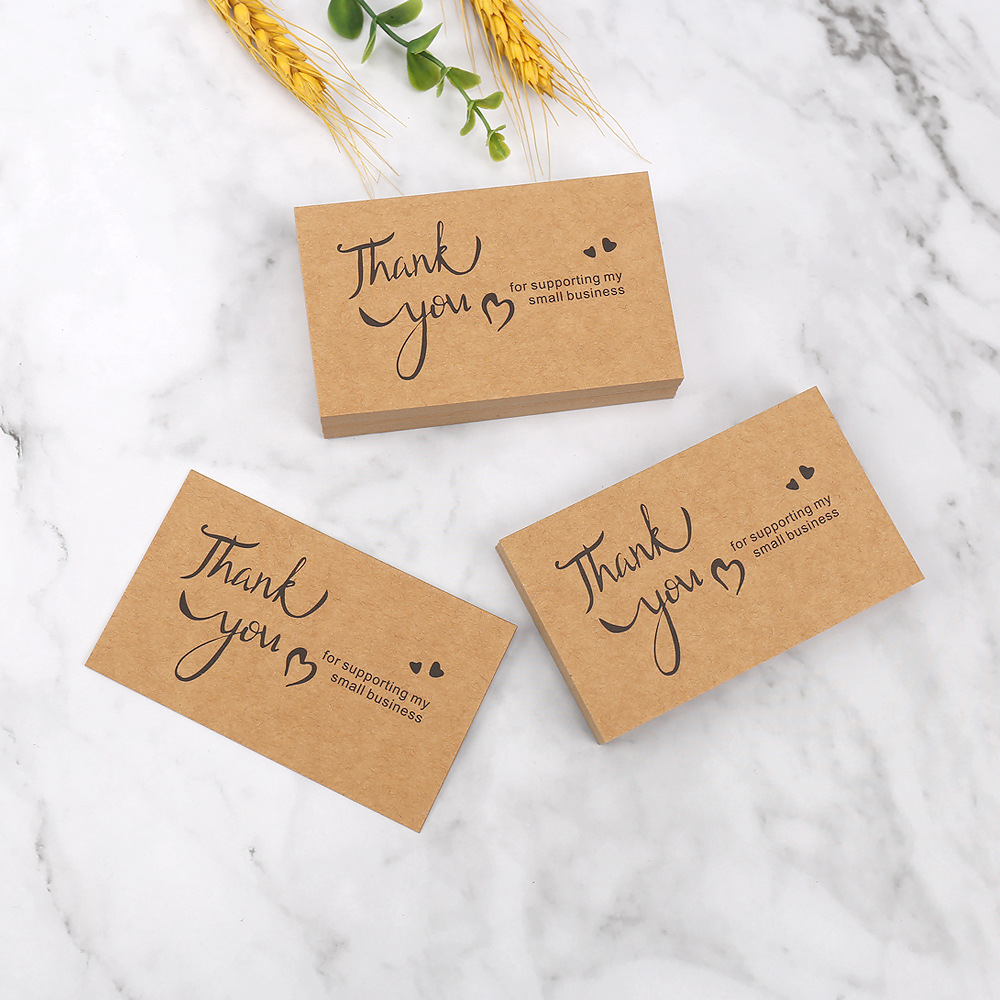 การ์ดขอบคุณ 50 ชิ้น กระดาษคราฟ - Wedding Decor Supply Store บทวิจารณ์และราคา