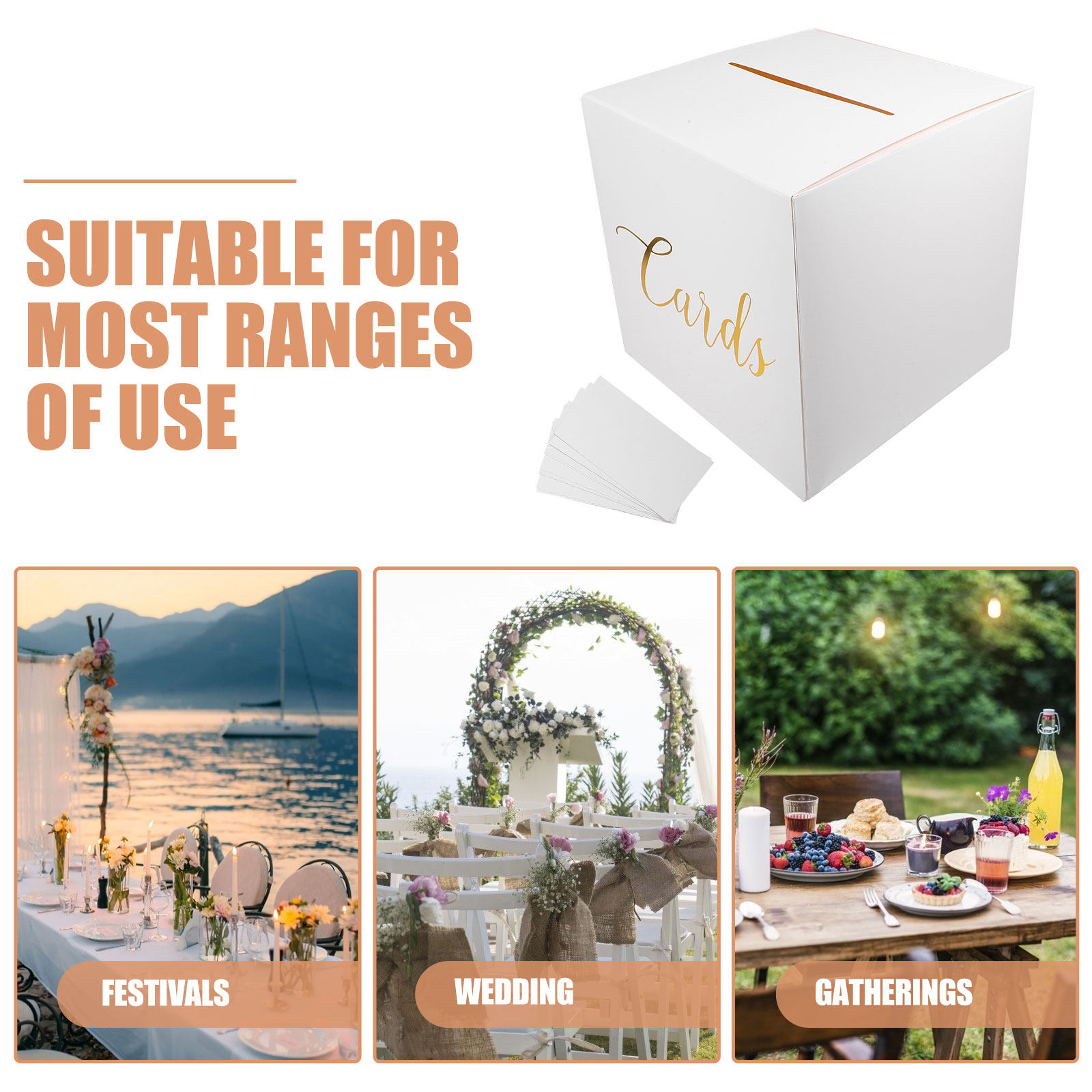 1 ชุด กล่องใส่การ์ดแต่งงาน กล่ - Wedding Card Box บทวิจารณ์และราคา
